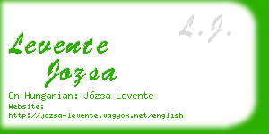 levente jozsa business card